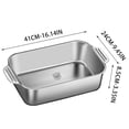 thumbnail image 3 of 316 Stainless Steel Roasting Pan, Deep Rectangular Baking Tray for Fish and Meat, Induction Cooktop Compatible, Dishwasher Safe, Versatile Kitchen Tool, 3 of 5