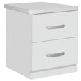 thumbnail image 1 of Better Home NTR-2D-Wht Cindy Table de Chevet à 2 Tiroirs en Faux Bois, Blanc - 20 x 17 x 16 Po, 1 of 6