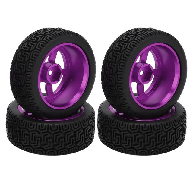 RC Car Tire, Drift Wheel Set Cushioning Wide Use Heavy Duty Pretty Design For Replacement Blue,Red,Purple,Gold,Pink