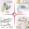 thumbnail image 2 of Better Houseware Aluminum Shower Caddy (Silver) + Soap Holder/Saver Set, 2 of 7