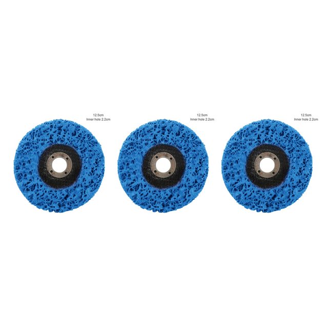 QualitChoice Sanding Wheel Polishing Paint Rust Grinding Inner Hole Tools for Angle Grinder Wood Metal Buffing Car Accessories #125 blue 3Set