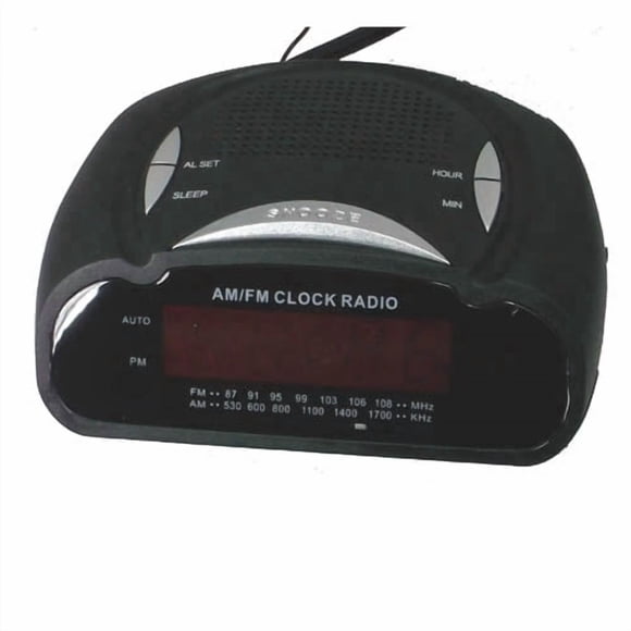 RA-42885 - CLOCK ALARM RADIO AM/FM DIGITAL BLACK WITH SLEEP TIMER