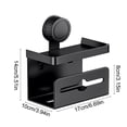 thumbnail image 3 of Chmadoxn Bathroom Storage & Organization, Toilet Suction Cup Toilet Paper Box Wall Mounted Roll Paper Rack Without Punching Toilet Tissue Box Alloy Suction cup paper holder, 3 of 6