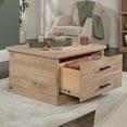 thumbnail image 2 of Sauder La Collection Aspen Post Table basse en Finition Prime Oak, 2 of 9