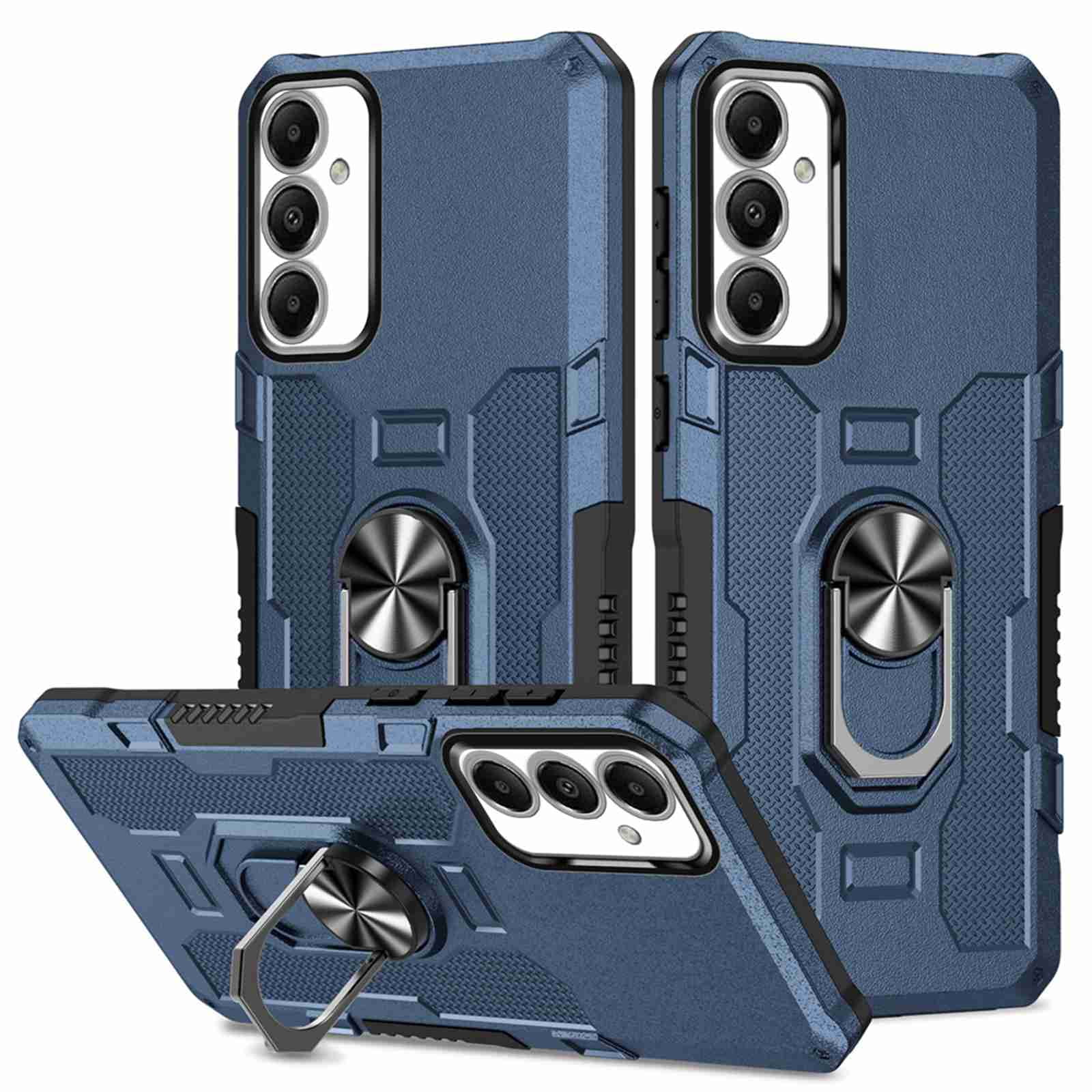 Dteck for Samsung Galaxy A15 5G Phone Case, Shockproof Built Magnetic Ring Kickstand Durable Military Grade Heavy Duty  Phone Case for Galaxy A15 Cover Case, Blue