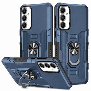 Dteck for Samsung Galaxy A15 5G Phone Case, Shockproof Built Magnetic Ring Kickstand Durable Military Grade Heavy Duty  Phone Case for Galaxy A15 Cover Case, Blue