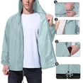 thumbnail image 4 of SHTXOZHI Manteau de Pluie pour Homme Imperméable Coupe-Vent Pliable à Capuche Imperméable pour Plein Air Randonnée Voyage, 4 of 6