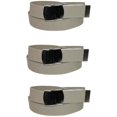 thumbnail image 1 of CTM® Ceinture Ajustable en Coton avec Boucle Finition Nickel (Lot de 3), 1 of 2