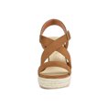 thumbnail image 2 of BLISSFUL STEP Chaussures pour Femmes Sandales Compensées Espadrilles à Bride Cheville Croisée Brun 6, 2 of 8