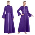 thumbnail image 1 of TiaoBug Robe de Clergé pour Femmes, Ministre, Printemps/automne, Manches Longues, Robe de Chorale d'Église, Violet 3TG, 1 of 7