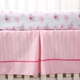 thumbnail image 4 of Sweet Baba Pink/Grey Elephant 3-Piece Crib Bedding Set for Baby Girls, 4 of 8
