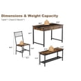 thumbnail image 2 of Space-Saving Dining Table Set for 4 – Rectangular Kitchen Table with 2 Chairs, 1 Bench, Double-Sided Storage Drawers & Rack – Farmhouse Breakfast Nook Furniture for Dining Room or Kitchen, 2 of 8