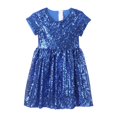 thumbnail image 1 of GDREDA Robe d'Été Imprimée Robe Fille Robe Bébé Tout-Petits Robe à Paillettes Enfants Robe de Fête Demoiselle d'Honneur Robe de Mariée Bleu,7a, 1 of 8