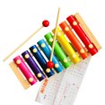 thumbnail image 4 of Notes Glockenspiel,8 Notes Xylophone Iron Kids Musical Toy Xylophone Impressive Results, 4 of 8