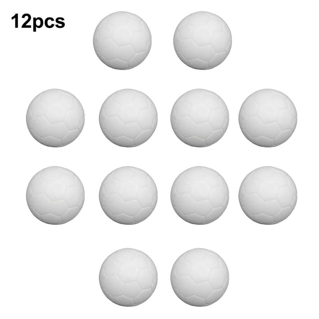 12x Foosball Soccer Game Table Soccer Balls Solid White 36mm