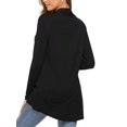 thumbnail image 4 of Wangsaura Women Simple Style Cardigan, Solid Color Long Sleeve Knitwear, 4 of 6