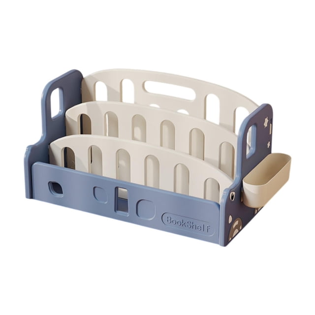 Elodie Kids Book Rack Sturdy for Quick Book Access Kids Bookshelf for Gifts Bedroom Blue