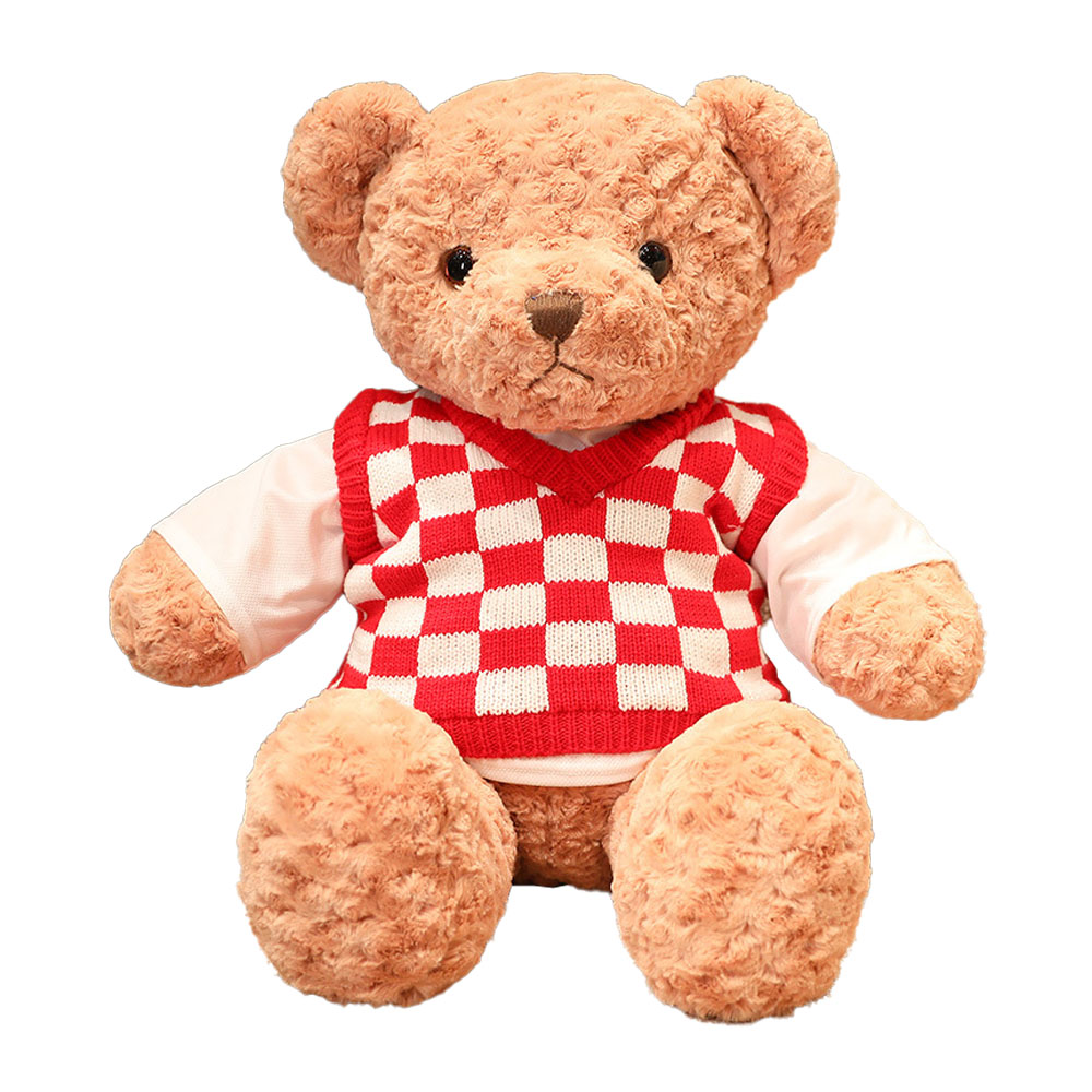 Teddy bear doll cuddle bear plush toy wear sweater bear toy