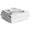 thumbnail image 1 of Ensemble de Draps 100 % Coton, 450 Fils, Très Grand Lit, Blanc, 1 of 4