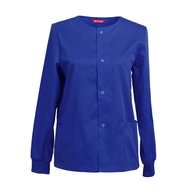 Veste de Sarrau pour Femmes, Tenue de Travail, Fermeture à Boutons-Pression à l'Avant, Veste de Réchauffement pour Sarraus
