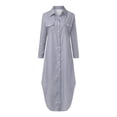 thumbnail image 4 of 2025 Robe Décontractée pour Femmes à Revers avec Boutons, Robe Chemise Fendue pour Femmes, Robe pour Femmes, Robes d'Automne Décontractées pour Femmes, Robe Portefeuille Décontractée pour Femmes, Robes d'Été Décontractées pour, 4 of 7