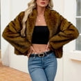 thumbnail image 4 of Tranfacy Manteaux d'Hiver pour Femmes, Manteaux en Molleton pour Femmes, Manteaux Chauds en Molleton pour Dames avec Col Rabattu pour Vêtements d'Extérieur d'Hiver Unis, 4 of 6