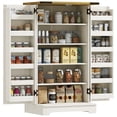 thumbnail image 1 of HOMCOM Kitchen Pantry Storage Cabinet with Adjustable Shelves Cream White, 1 of 10