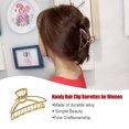 thumbnail image 4 of Pince à Griffes Style Simple Poignée Portable Alliage Robuste Accessoires de Décoration Géométrique Barrettes pour Femmes KC Or/arc, 4 of 6