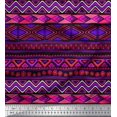 thumbnail image 1 of Soimoi Silk Fabric Aztec Geometric Print Sewing Fabric Yard 42 Inch Wide, 1 of 3