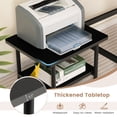 thumbnail image 4 of Gymax Support d'Imprimante avec Rangement sous le Bureau Table d'Imprimante avec 4 Roues Noir, 4 of 10