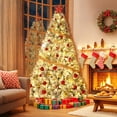 thumbnail image 1 of Eastvita 9Ft Pre-Lit Foldable Artificial Christmas Tree with Green/White Color/Metal Stand, 1 of 6