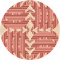 thumbnail image 1 of Ahgly Company Tapis Rond Lavable en Machine Intérieur Transitionnel Rose Saumon Clair, 7 Pieds Rond, 1 of 7