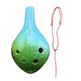 thumbnail image 1 of Yeacher 6 Holes Ceramic Ocarina Alto C Simple Starry Style Musical Instrument with Lanyard Music Score for Music Lover and Learner, 1 of 7