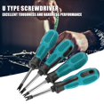 thumbnail image 2 of LHCER 4pcs U Tournevis à Fourche, Tournevis de Type U, pour Usage Industriel, 2 of 8