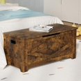thumbnail image 4 of 39.4" Storage Chest, Wooden Storage Bench with Safety Hinges, Easy Assembly, Large Toy Chest for Entryway, Living Room, Bedroom, 4 of 6
