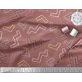 thumbnail image 3 of Soimoi Brown Poly Georgette Fabric Alphabet Text Printed Craft Fabric by the Yard 42 Inch Wide, 3 of 3