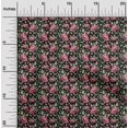 thumbnail image 2 of oneOone Cotton Poplin Black Fabric Florals Craft Projects Decor Fabric Printed By The Yard 56 Inch Wide, 2 of 4