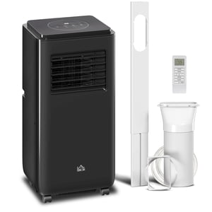 HOMCOM 8,000 BTU Portable Air Conditioner for 345 sqft room, Timer, Black