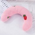 thumbnail image 4 of ziyahi Dog Pillow Fashion Cozy U Shaped Soft Cat Pillows Pattern Washable Neck Protection Head Mat Pets Rabbit Sleepy Indoor Home Pink Pink, 4 of 6