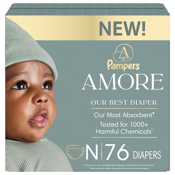 NEW Pampers AMORE, Size 0, lbs (up to 10 lbs ), Our Best Diaper