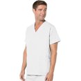 thumbnail image 2 of Landau Essentials Relaxed Fit 5-Pocket V-Neck Scrub Top for Men 7489, 2 of 8