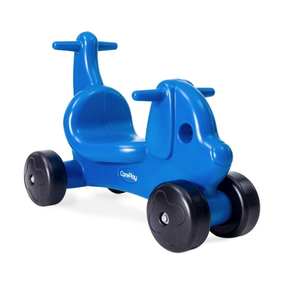 CarePlay 2-in-1 Puppy Push & Ride On Toy, Indoor & Outdoor Use, 50 lb Capacity, Blue