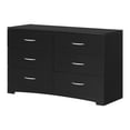 thumbnail image 2 of Commode 6 tiroirs pour Adulte, fini Noir solide, collection Step One de Meubles South Shore, 2 of 12