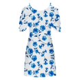 thumbnail image 4 of CHUANK Robes d'Été en Solde Femmes Décontractées Amples Formelles Imprimé Floral Robe de Plage Épaules Dénudées, 4 of 5