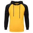 thumbnail image 2 of Pompotops Sweat à Capuche Homme Patchwork Color Block Mélange Polaire Pull Kangourou en Solde, 2 of 4