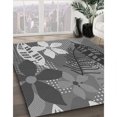 thumbnail image 3 of Ahgly Company Tapis d'Intérieur Lavable en Machine Carré Transitionnel Gris Foncé, 5 Pieds Carré, 3 of 7