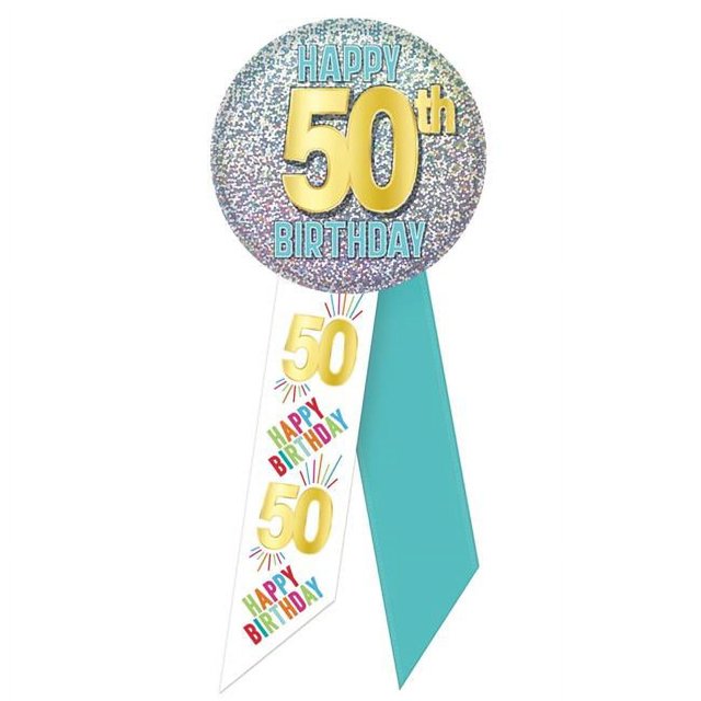 Beistle RS551 Rosette de 50 Ans de 2 x 5,5 Po