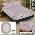 thumbnail image 5 of Ruvanti 100% Cotton Sheets - Crispy Cooling Percale Sheets For Split King Size Bed, Breathable & Durable Split King Sheet Set For Adjustable Bed, 16 Inches Deep Pocket Bed Sheets, Hope, 5 Pcs, 5 of 5