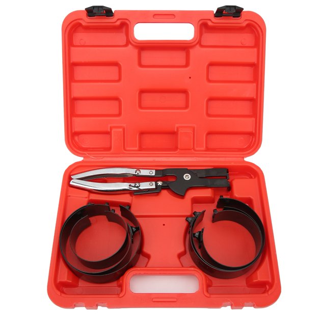 Engine Piston Ring Repair Tools Kit, Universal Fit Wear Resistant Piston Ring Compressor Set Ratcheting Lock 6 Band Size For Car Maintenance