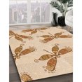thumbnail image 3 of Ahgly Company Tapis d'Intérieur Lavables en Machine, Carrés, Orange Transitionnel, 4' Carré, 3 of 7